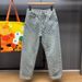 American Jacquard Old Jeans Men's Autumn And Winter Fashion Loose Design Straight Pants Youth Handsome Casual Pants, Blue 28_mkmklike.com