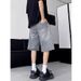Men's Clothing Denim Shorts Men's Summer Trendy Brand Handsome Loose Casual Distressed Wide Leg Shorts_mkmklike.com