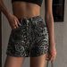 Women's Clothing Leopard Print Denim Shorts New High Waist Long Legs Girl Denim Shorts Trend Ins_mkmklike.com