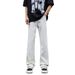 plus Size Flared Jeans American Style Slimming Straight Leg Casual Cropped Fashionable New_mkmklike.com