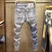 Men's Jeans Fashion Brand Retro Blue Slim Pants Trend Korean Version Of All Worn Patch Pants Men Do Old Pants Uhero_mkmklike.com