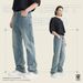 Men's Slightly Flared Jeans – Retro Straight Fit Denim Pants (S-XL, Light Blue Wash)Men's Clothing_mkmklike.com
