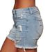 Women's Clothing Ripped Raw Edge Denim Shorts Ladies Hot Pants_mkmklike.com