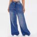Women's Clothing Wide Leg Pants Washed Relaxed Fit High Waist Wide Leg Distressed Denim Jeans For Women - Vintage Washed Cat Whisker Streetwear Pants_mkmklike.com