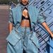 Women's High Waist Slim Fit Denim Jacket Workwear Style Niche Design Spring New Loose Short Jacket_mkmklike.com