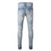 Men's Clothing Denim Capital American High Street Ripped Jeans Men's Small Straight Jeans Men's Light Blue Jeans Men_mkmklike.com