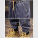 Men's Clothing American Retro Distressed Washed Cargo Jeans Trendy Multi Pocket Denim_mkmklike.com