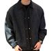 Autumn Men's Hot-Selling Patchwork Lapel Jacket Trendy Handsome Coat Fashionable Versatile Elegant High-Quality_mkmklike.com