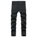 Men's Stretch Skinny Jeans Comfortable Slim Fit Denim Pants For Casual Wear Light Blue Wash_mkmklike.com