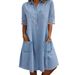Women's Clothing Denim Dress Denim Dress_mkmklike.com