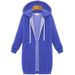 Women's Clothing Autumn and Winter Women's Clothing Hooded Long Sleeve Mid Length Sweater Fleece Long Coat_mkmklike.com