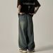 Men's Washed Denim Jeans – Relaxed Straight Fit Wide Leg Pants For Streetwear & Casual Outfits (Model K914)_mkmklike.com