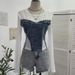 Women's Clothing Girl Design Mesh Splicing Denim Top Long Sleeved Bottoming Shirt Slim Short Niche T Shirt_mkmklike.com