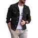 Cross-Border European American Spring And Autumn Fashion Solid Color Slim Fit Stand Collar Cardigan Men's Jacket Sports_mkmklike.com