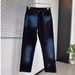 High-end Starry Sky Color Graffiti Print Jeans Men's Loose Straight Ruffian Handsome High Street Trousers Fashion Casual Trousers_mkmklike.com