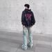Nordmann European And American Style Retro Washed High Street Jeans For Men With Unique Design Slim Fit Flared Cleanfit Pants_mkmklike.com