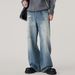 Streetwear Splatter Paint Jeans – Relaxed Straight-Leg Distressed Denim Pants For Men (S-XXXL, Washed Blue, Graffiti-Inspired Urban Style)_mkmklike.com