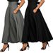 Women's Clothing classic solid color half length big swing skirt fashionable women's versatile style spot_mkmklike.com