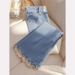 Women's Clothing Blue Denim Wide Leg Pants Thickened High Waist Slim Straight Casual Long Pants_mkmklike.com