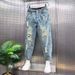 Men's Clothing Slim Fitting Pants Spring And Summer New Men's Clothing Ripped Casual Beggar Pants Men_mkmklike.com