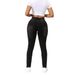 Women's Clothing Black Ripped Jeans Women's Elastic New Tight Elastic Slim Fashion Slim Fit Pants_mkmklike.com