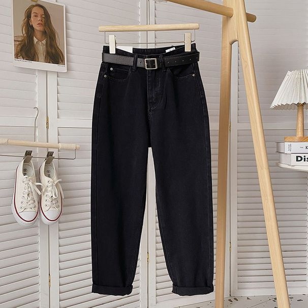 Vintage High Waist Loose Fit Straight Leg Jeans For Women - Summer Lightweight Cropped Mom Jeans With Relaxed Boyfriend Style_mkmklike.com