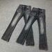 Men's Clothing High Street Vibe Style Black And Gray Retro Washed Cat Whisker Flared Jeans Men's Loose Straight Slim Pants_mkmklike.com