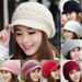 Hot Sale Women's Winter Solid Color Warm Loose Casual Ski Hat Korean Version Peaked Beret Plus Veet Thick Knit Ear Guards_mkmklike.com