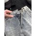 Men's Slim-Fit Denim Jeans With Slanted Cut, Trendy New Style, Simple And Versatile, High-Street American Retro_mkmklike.com