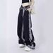 American Retro Cuffed Jeans For Women, Spring And Autumn High-waisted Straight-leg Niche Washed Distressed Wide-leg_mkmklike.com