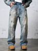 Men's Clothing Men's Loose Straight Leg Jeans Wide Leg Distressed Vintage Denim Trousers For Formal & Casual_mkmklike.com