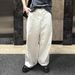 Men's Clothing White Loose Jeans Men's High Waist Slim Straight Wide Leg Mopping Pants High End Casual Pants_mkmklike.com