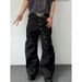 Men's Vintage High-Waisted Jeans – Distressed Wide-Leg Denim Pants With Curved Button Fly (S-3xl) Movement-Friendly Fabric_mkmklike.com