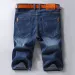 2025 2025 Men's Denim Shorts Summer New Style Thin Section Elastic Strength Slim Fit Short Jeans Male Brand Clothing Black Blue_mkmklike.com