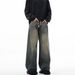 Cleanfit Vintage Straight-Leg Jeans – Retro Wide-Leg Loose Fit, Classic Blue Denim For Men_mkmklike.com