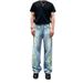 Cross Border Foreign Trade European And American Flower Pot Embroidery Skinny Jeans Slim Fit Men And Women Stretch Denim Straight Pants Trend_mkmklike.com
