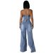 Women's Clothing Casual Fashion Tube Top Women's Slim Denim Jumpsuit Overalls_mkmklike.com