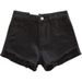 Korean 2025 Summer New Style High-Waisted Slimming Denim Shorts With Fringe And Wide Legs For Women_mkmklike.com