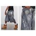Men's Loose Fit Denim Casual Cropped Pants Summer Style Thin Design Trendy Brand Plus Size Unique Style_mkmklike.com