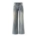 Women's Clothing Retro Washed Blue Straight-Leg Jeans – Relaxed Mid-Rise With Cat Whisker Details (XS-L)_mkmklike.com