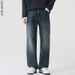 Men's Relaxed Straight-Leg Jeans – Vintage Washed Stretch Denim Pants With High-Street Aesthetic_mkmklike.com