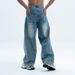 National Trend American Style Summer Loose Wide-Leg Jeans Unisex Hip-Hop Straight High Street_mkmklike.com
