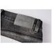 Unisex Y2K Stacked Flared Jeans, Ash Grey Fade, White Splatter, Small Ripped Knee, Summer_mkmklike.com