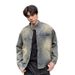 American Washed Nostalgic Blue Denim Jacket, Men's Spring And Autumn Fashion Brand Wide_mkmklike.com