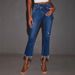 Women's Clothing Spring And Summer Casual Slim Fashion Slim Denim Cropped Trousers_mkmklike.com