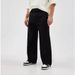 Black Men's Casual Trousers Loose Fitting Wide Leg Cotton Jeans Mid Waist Long Pants Machine Washable_mkmklike.com