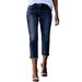 K Fashionable Retro Slim Fit Elastic Jeans For Women_mkmklike.com