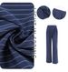 Women's Clothing Leg Wide Leg Pants New Navy Striped Fashion Casual Pants_mkmklike.com