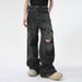 Men's Distressed Straight Leg Jeans | High Street Fashion | Vintage Wash & Ripped Details | Summer Casual Wear_mkmklike.com