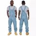 Wish Fashion Men's Suspender Denim Jumpsuit Ripped Jeans Trousers_mkmklike.com